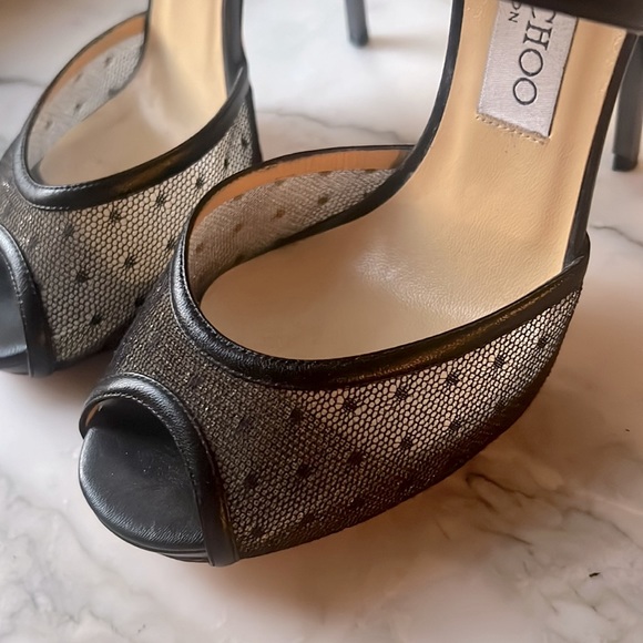 Jimmy Choo black lace booties / heels - Picture 5 of 7